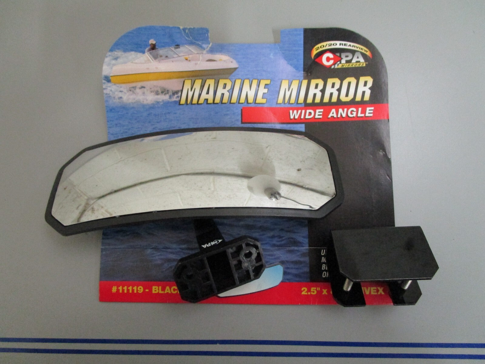 *NEW* 0820 CIPA Wide Angle Marine Mirror 2.5×8 Convex 11119