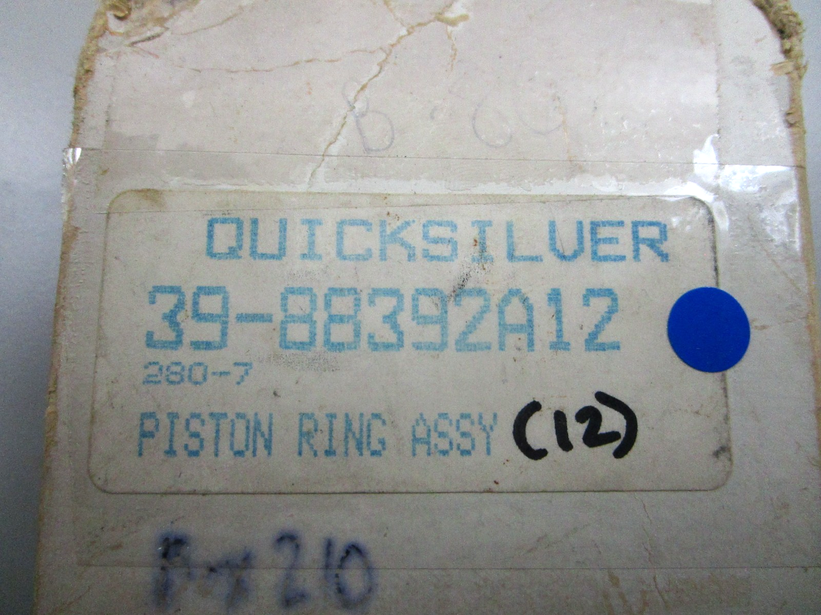 *NEW OEM* 0810 Mercury Quicksilver 12 Piston Ring Assembly 39-88392A12