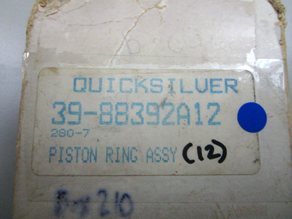 *NEW OEM* 0810 Mercury Quicksilver 12 Piston Ring Assembly 39-88392A12