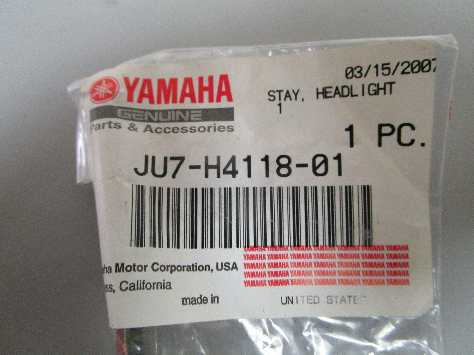 NEW OEM JU7-H4118-01-00 Yamaha Headlight Stay 0810