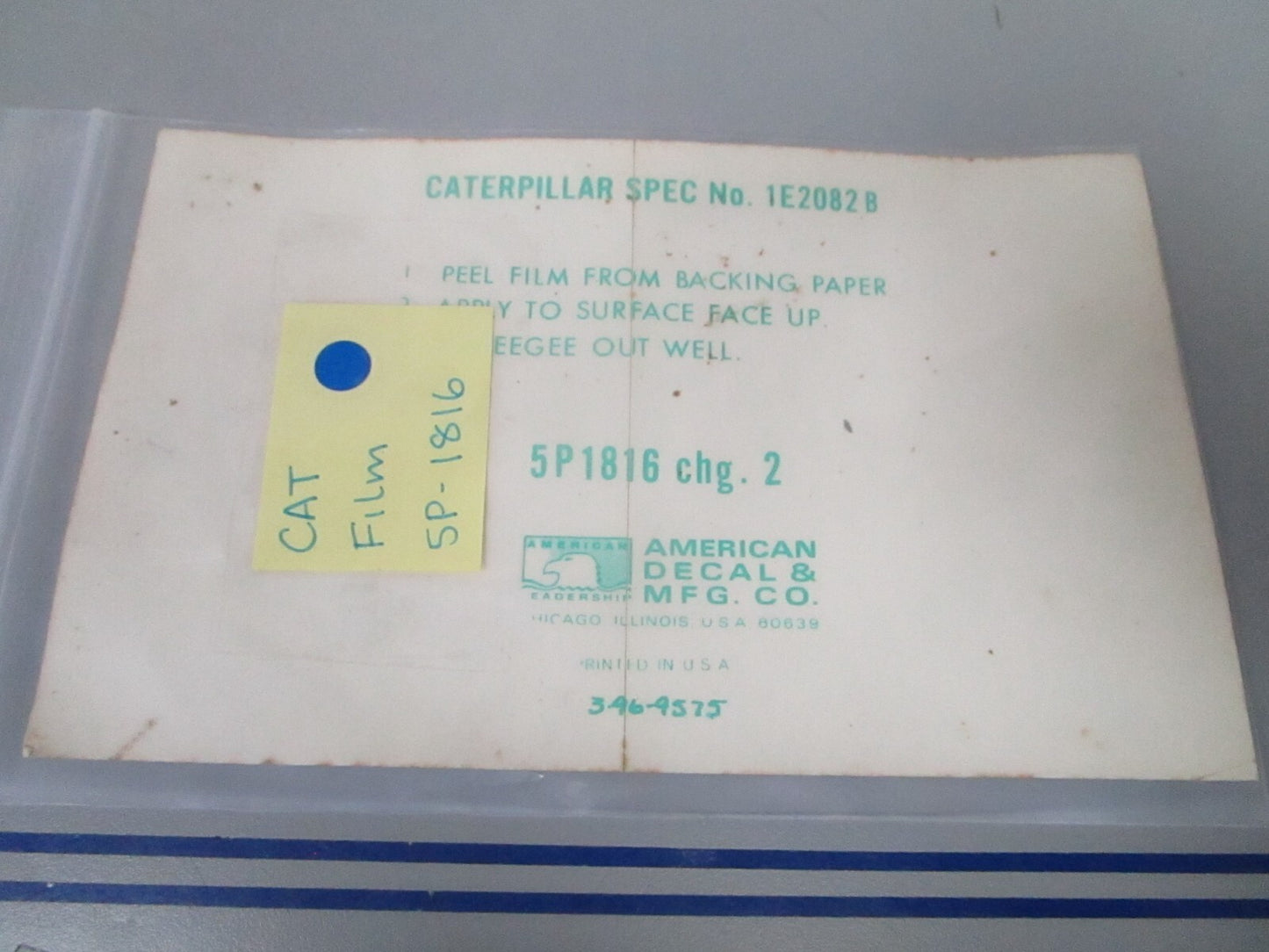 *NEW OEM* 0810 CAT Film 5P-1816
