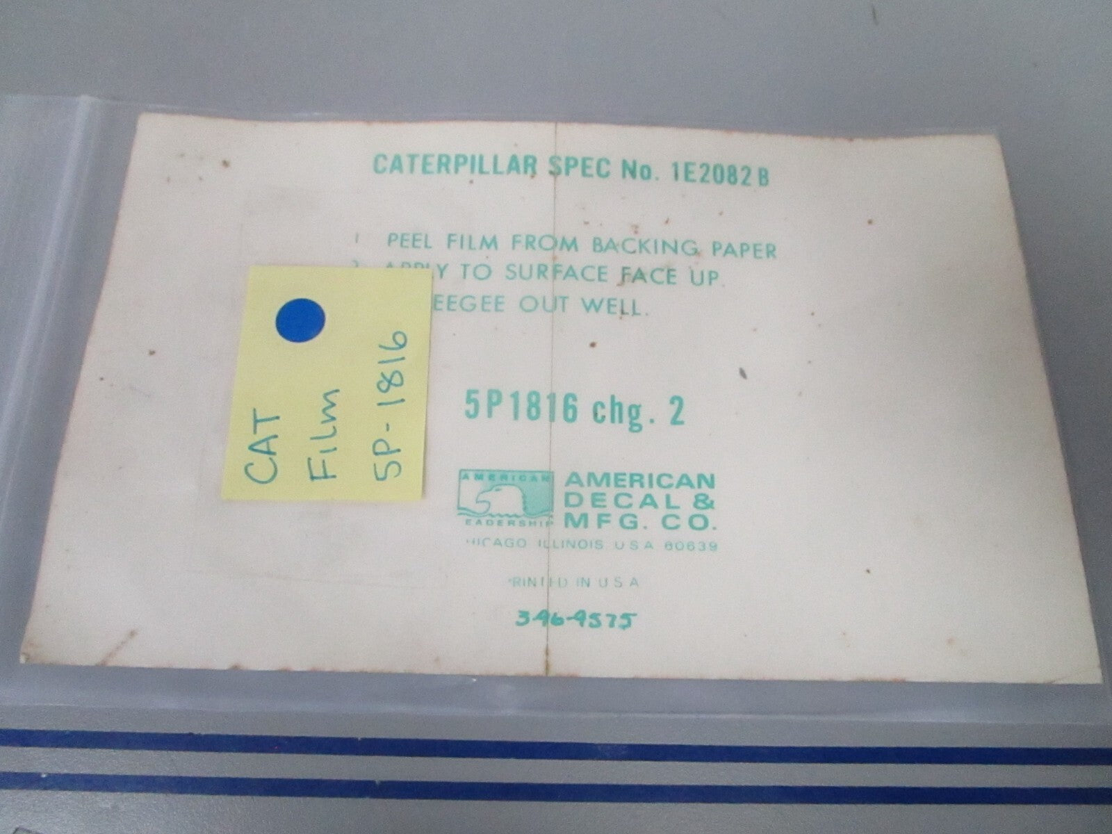 *NEW OEM* 0810 CAT Film 5P-1816